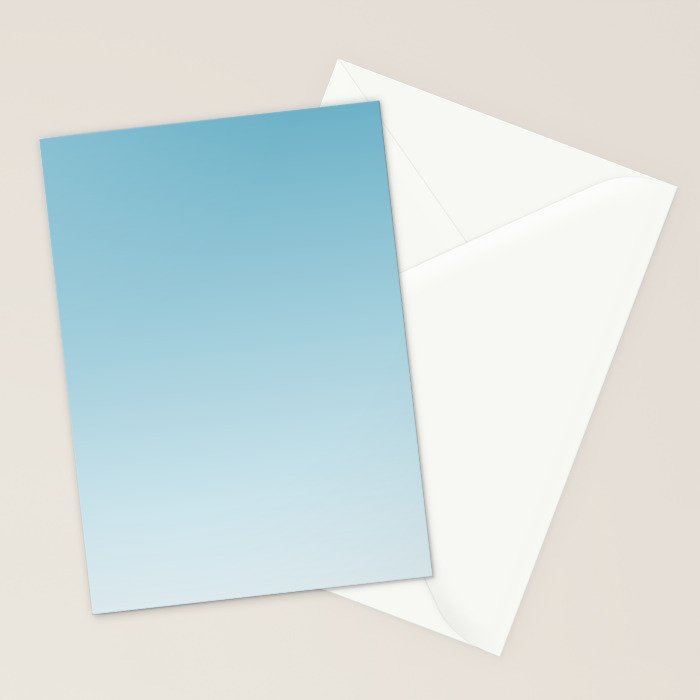 Dreamy Ombre Soft Sky Blue Aura Gradient Stationery Card Gallery Image 2