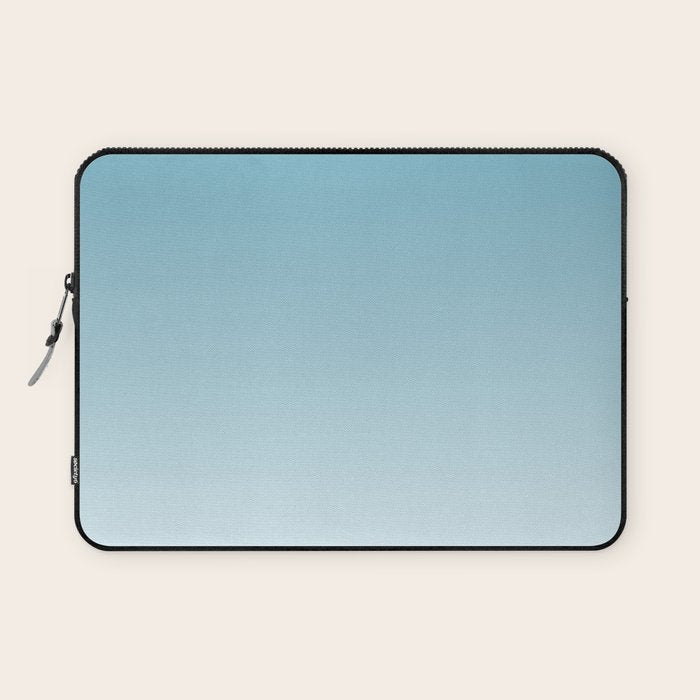 Dreamy Ombre Soft Sky Blue Aura Gradient Laptop Sleeve Gallery Image 1