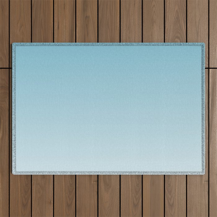 Dreamy Ombre Soft Sky Blue Aura Gradient Outdoor Rug Gallery Image 1