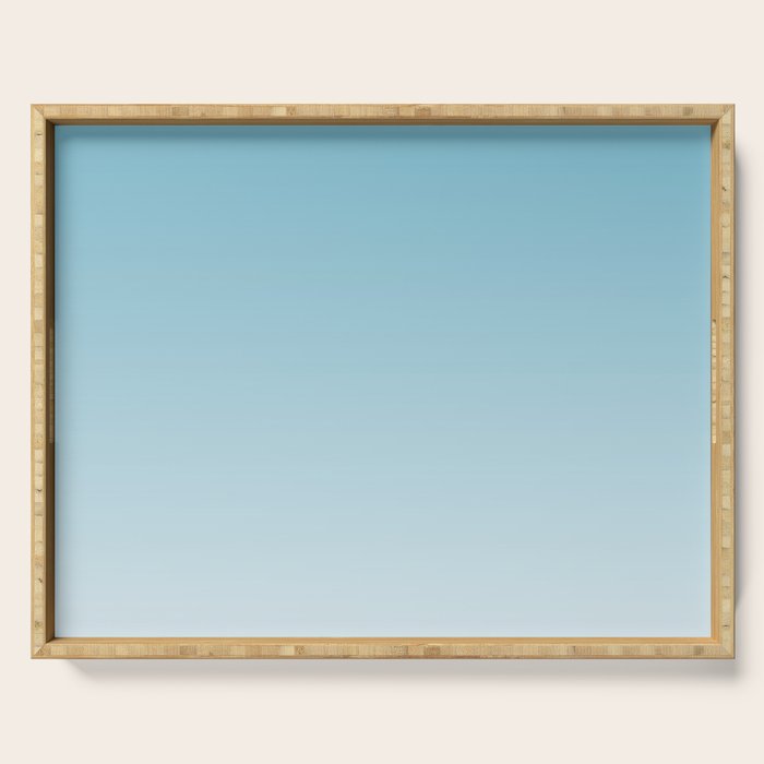 Dreamy Ombre Soft Sky Blue Aura Gradient Serving Tray Gallery Image 1