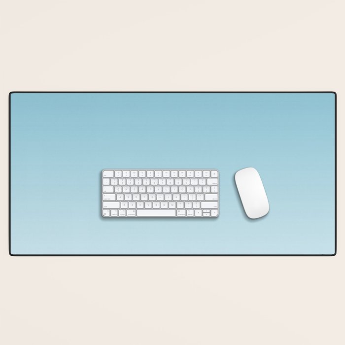 Dreamy Ombre Soft Sky Blue Aura Gradient Desk Mat Gallery Image 1