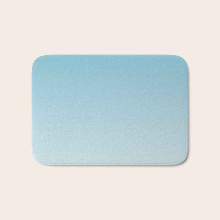 Dreamy Ombre Soft Sky Blue Aura Gradient Bath Mat Gallery Image 1