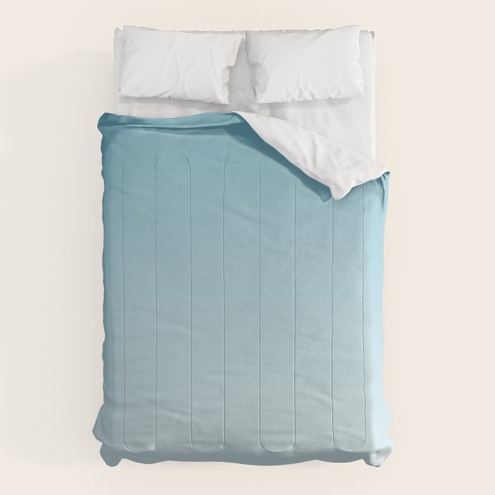 Dreamy Ombre Soft Sky Blue Aura Gradient Comforter Gallery Image 6