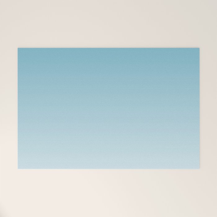 Dreamy Ombre Soft Sky Blue Aura Gradient Welcome Mat Gallery Image 1