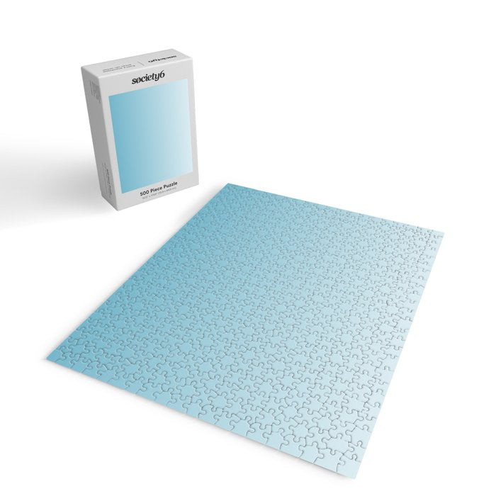 Dreamy Ombre Soft Sky Blue Aura Gradient Jigsaw Puzzle Gallery Image 2