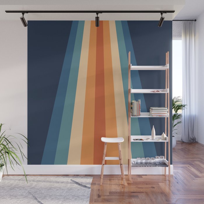 70's Retro Stripes Wall Mural Gallery Image 1