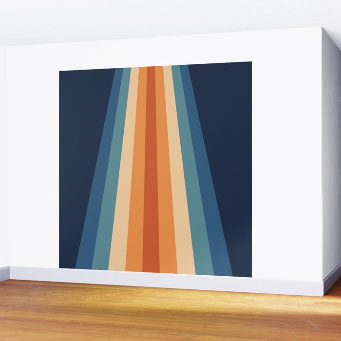 70's Retro Stripes Wall Mural Gallery Image 2