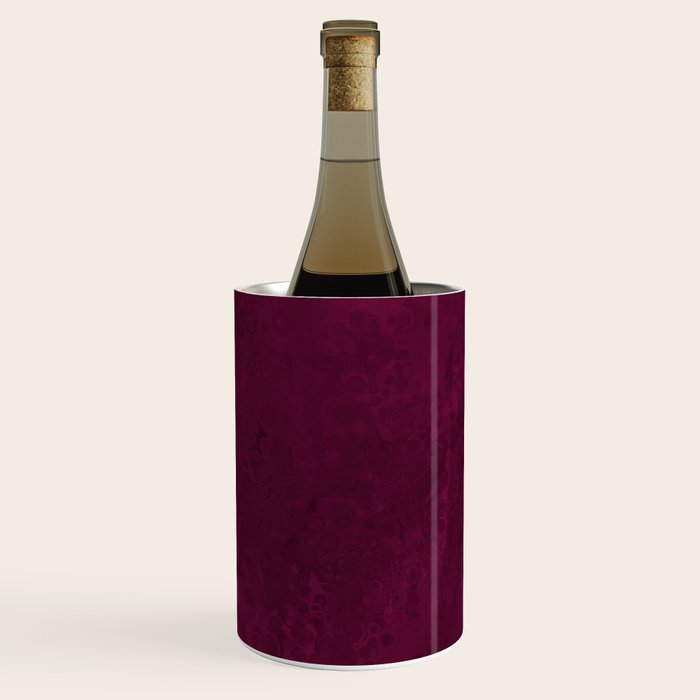 Hand painted modern abstract burgundy marble watercolor Wine Chiller Gallery Image 3
