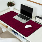 Hand painted modern abstract burgundy marble watercolor Desk Mat Gallery Image 2