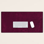 Hand painted modern abstract burgundy marble watercolor Desk Mat Gallery Image 1
