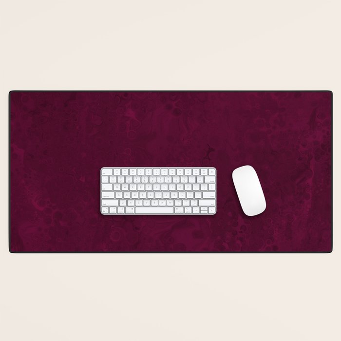 Hand painted modern abstract burgundy marble watercolor Desk Mat Gallery Image 1