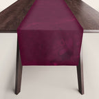 Hand painted modern abstract burgundy marble watercolor Table Runner Gallery Image 1