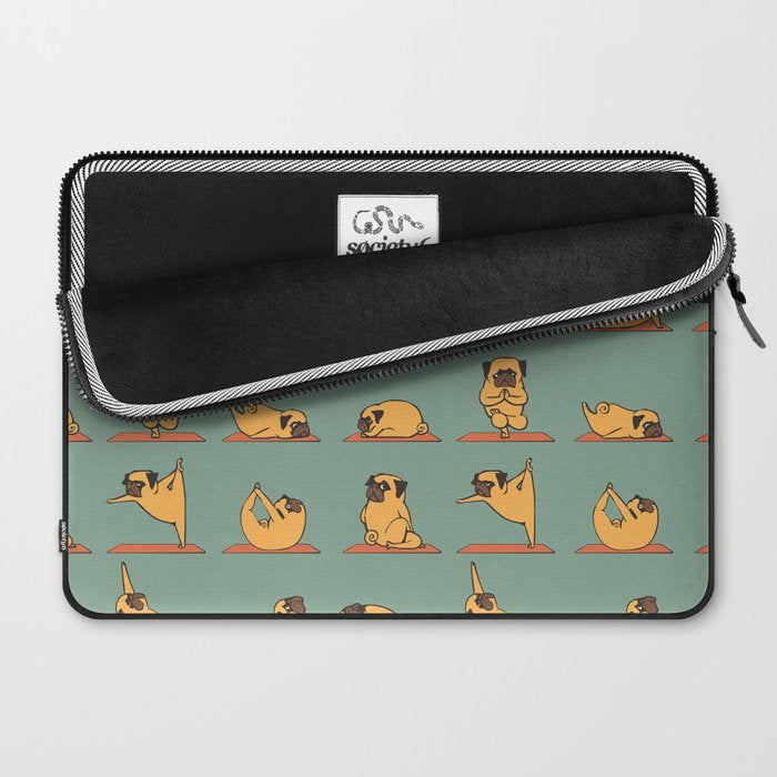 Pug Yoga Laptop Sleeve Gallery Image 2
