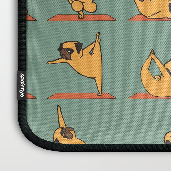 Pug Yoga Laptop Sleeve Gallery Image 3