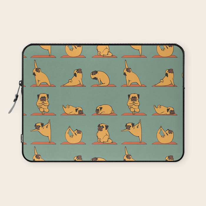 Pug Yoga Laptop Sleeve Gallery Image 1