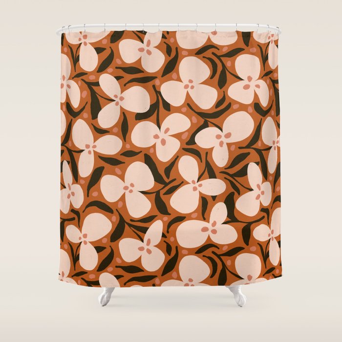Lazy Florals #2 Shower Curtain Gallery Image 1