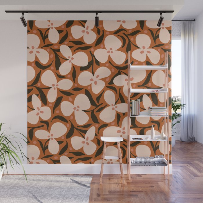 Lazy Florals #2 Wall Mural Gallery Image 1