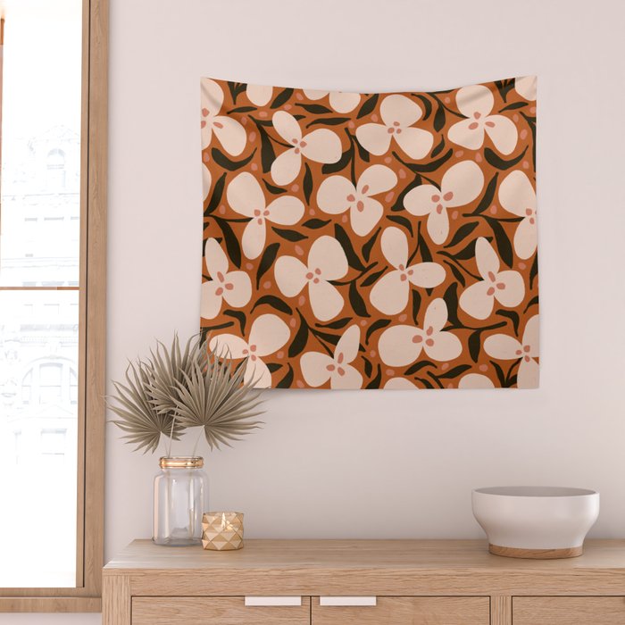 Lazy Florals #2 Wall Tapestry Gallery Image 2