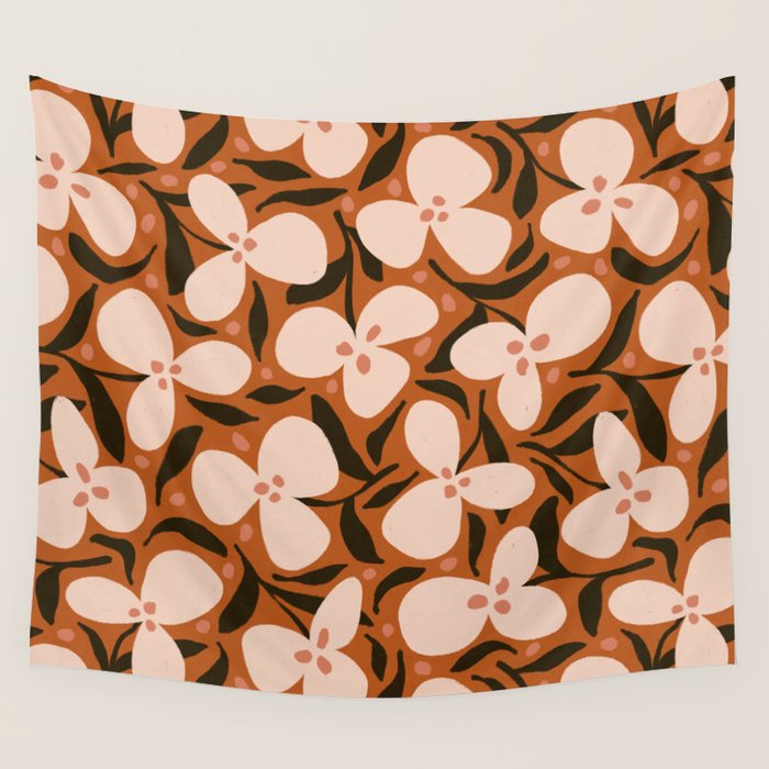 Lazy Florals #2 Wall Tapestry Gallery Image 4