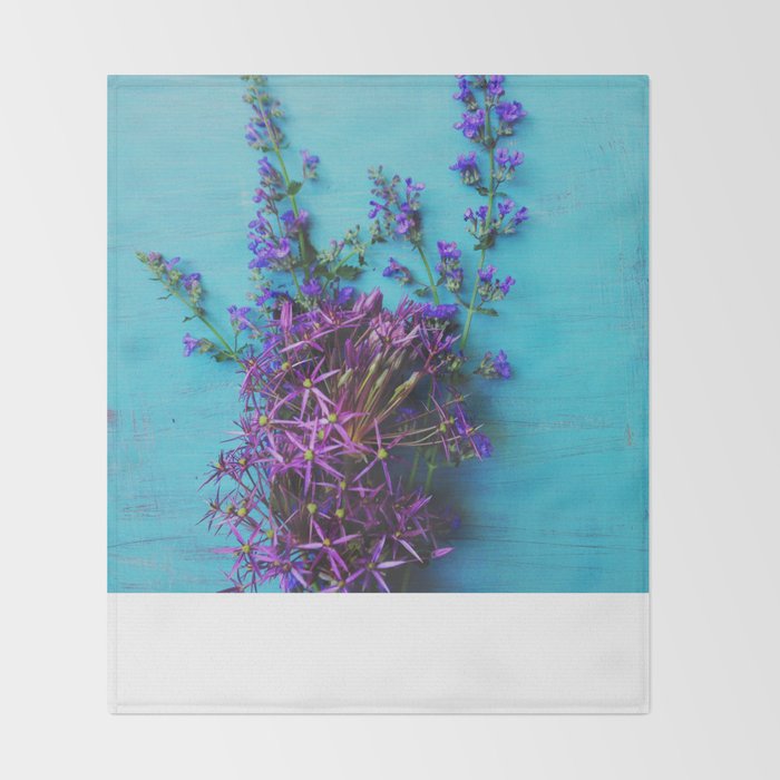 She Found Stray Flowers and Brought Them Home Throw Blanket Gallery Image 2