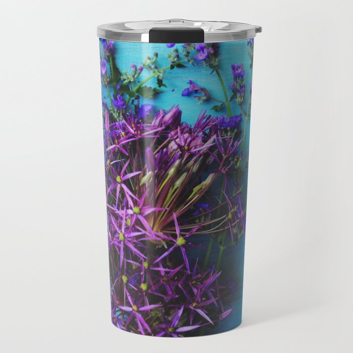 She Found Stray Flowers and Brought Them Home Travel Mug Gallery Image 1