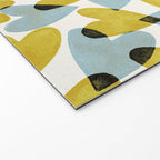 Linocut Hearts / Blue & Yellow Welcome Mat Gallery Image 2