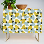 Linocut Hearts / Blue & Yellow Credenza Gallery Image 1