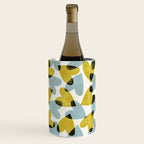 Linocut Hearts / Blue & Yellow Wine Chiller Gallery Image 3