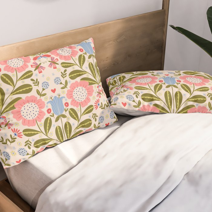 Blooms & Butterflies  Pillow Sham Gallery Image 2