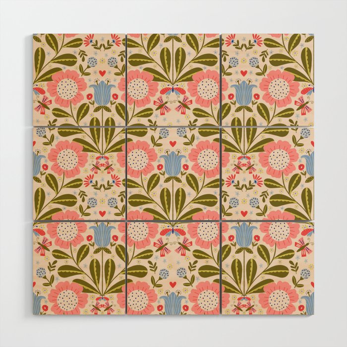 Blooms & Butterflies  Wood Wall Art Gallery Image 1