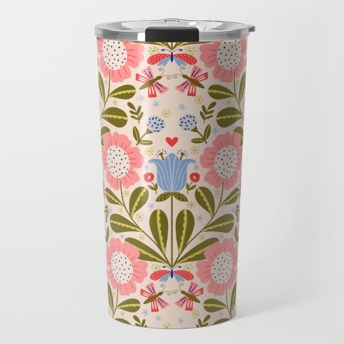 Blooms & Butterflies  Travel Mug