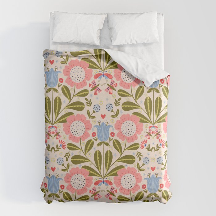 Blooms & Butterflies  Duvet Cover Gallery Image 6