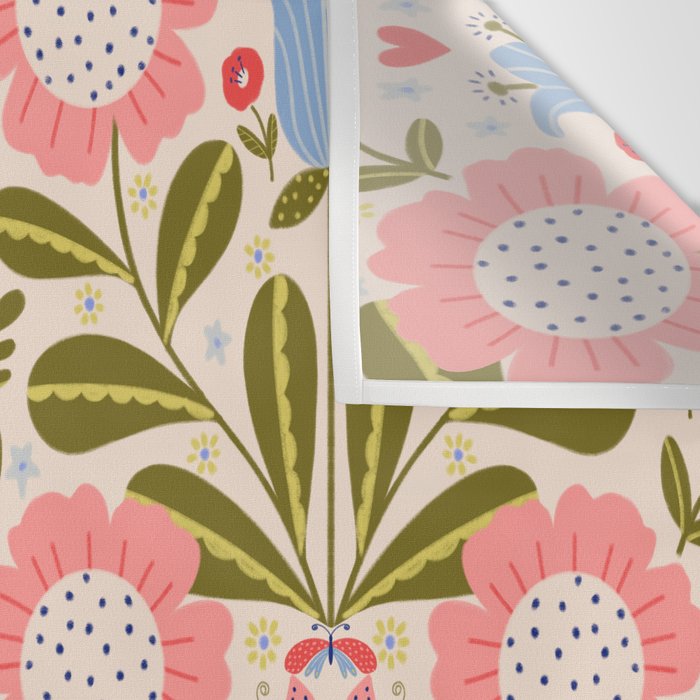 Blooms & Butterflies  Wall Tapestry Gallery Image 3