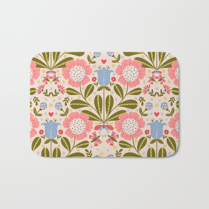 Blooms & Butterflies  Bath Mat Gallery Image 1