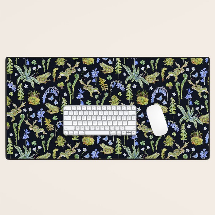 Frolicking Frogs and Ferns Desk Mat Gallery Image 1