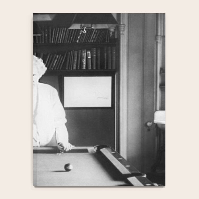 1891 Mark Twain playing billiards, pool black and white vintage photograph / photography Notebook Gallery Image 4