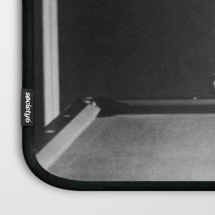 1891 Mark Twain playing billiards, pool black and white vintage photograph / photography Laptop Sleeve Gallery Image 3