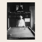 1891 Mark Twain playing billiards, pool black and white vintage photograph / photography Poster Gallery Image 4