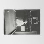 1891 Mark Twain playing billiards, pool black and white vintage photograph / photography Rug Gallery Image 2