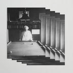 1891 Mark Twain playing billiards, pool black and white vintage photograph / photography Wrapping Paper Gallery Image 3