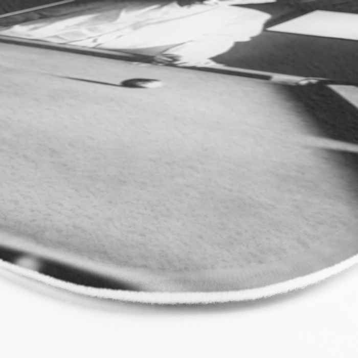 1891 Mark Twain playing billiards, pool black and white vintage photograph / photography Bath Mat Gallery Image 3