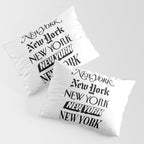 I Heart New York City Black and White New York Poster I Love NYC Design black-white home wall decor Pillow Sham Gallery Image 3