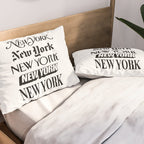 I Heart New York City Black and White New York Poster I Love NYC Design black-white home wall decor Pillow Sham Gallery Image 2