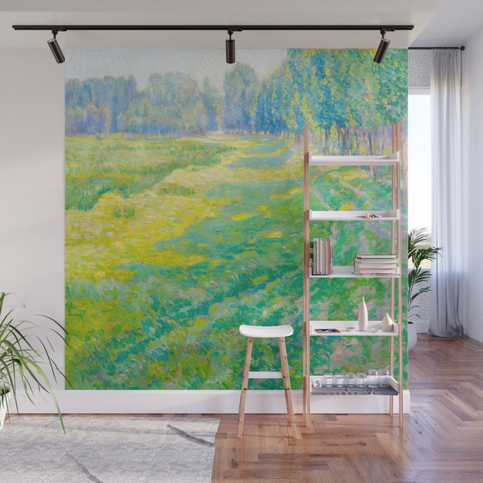 Václav Radimský (1867-1946) On the Dike Colorful Impressionist Landscape Oil Painting Wall Mural Gallery Image 1