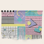 Memphis Pattern 27 - 80s - 90s Retro / 1st year anniversary design Wall Hanging Gallery Image 1