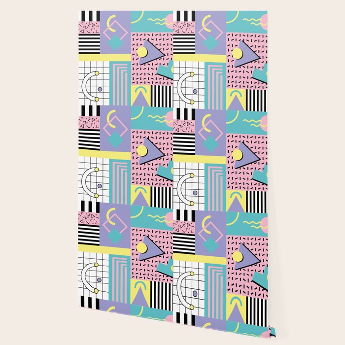 Memphis Pattern 27 - 80s - 90s Retro / 1st year anniversary design Wallpaper Gallery Image 2
