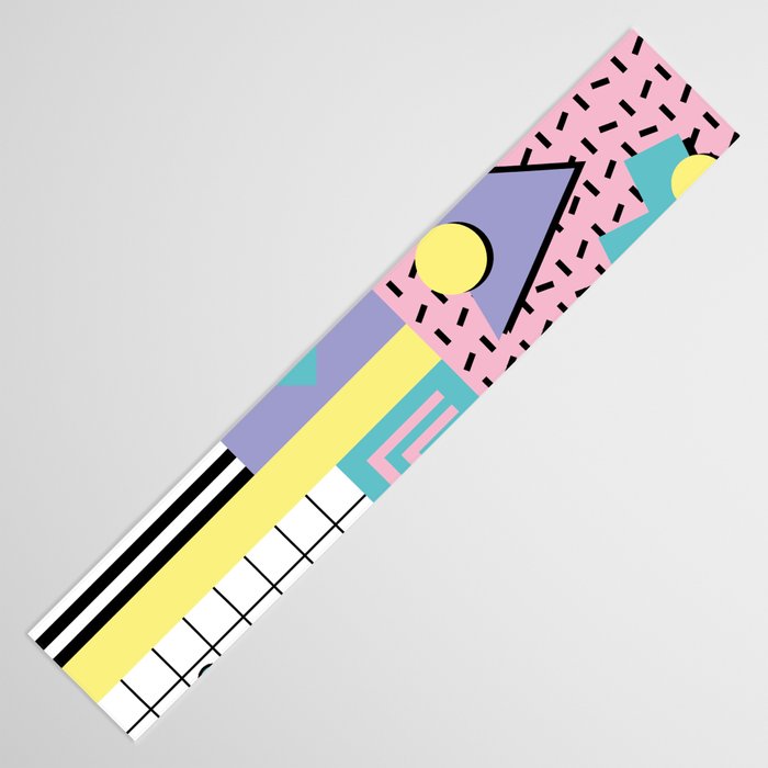 Memphis Pattern 27 - 80s - 90s Retro / 1st year anniversary design Table Runner Gallery Image 3