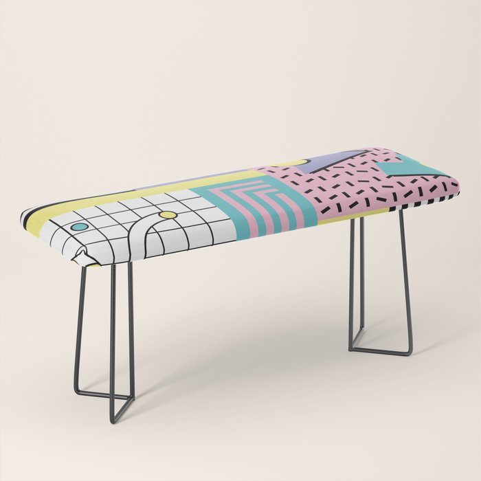 Memphis Pattern 27 - 80s - 90s Retro / 1st year anniversary design Bench Gallery Image 1