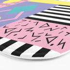 Memphis Pattern 27 - 80s - 90s Retro / 1st year anniversary design Bath Mat Gallery Image 3