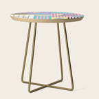 Memphis Pattern 27 - 80s - 90s Retro / 1st year anniversary design Side Table Gallery Image 1